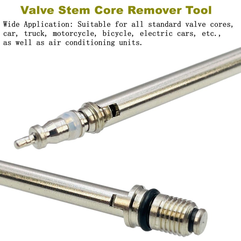 VOTNMIC Valve Stem Removal Tool Kit,A/C R134A R1234YF Valve Core Remover and Installer Tool Set,Schrader Valve Stem Core Remover Tool, Air Conditioning Line Repair Tools for HVAC R22 R32 R410A Systerm - Image 5